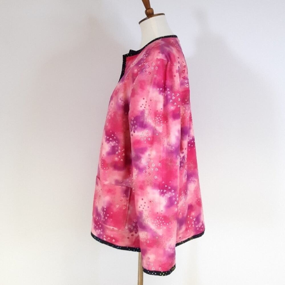 Quilted Patchwork Tapestry Jacket - Bright Pink, … - image 6